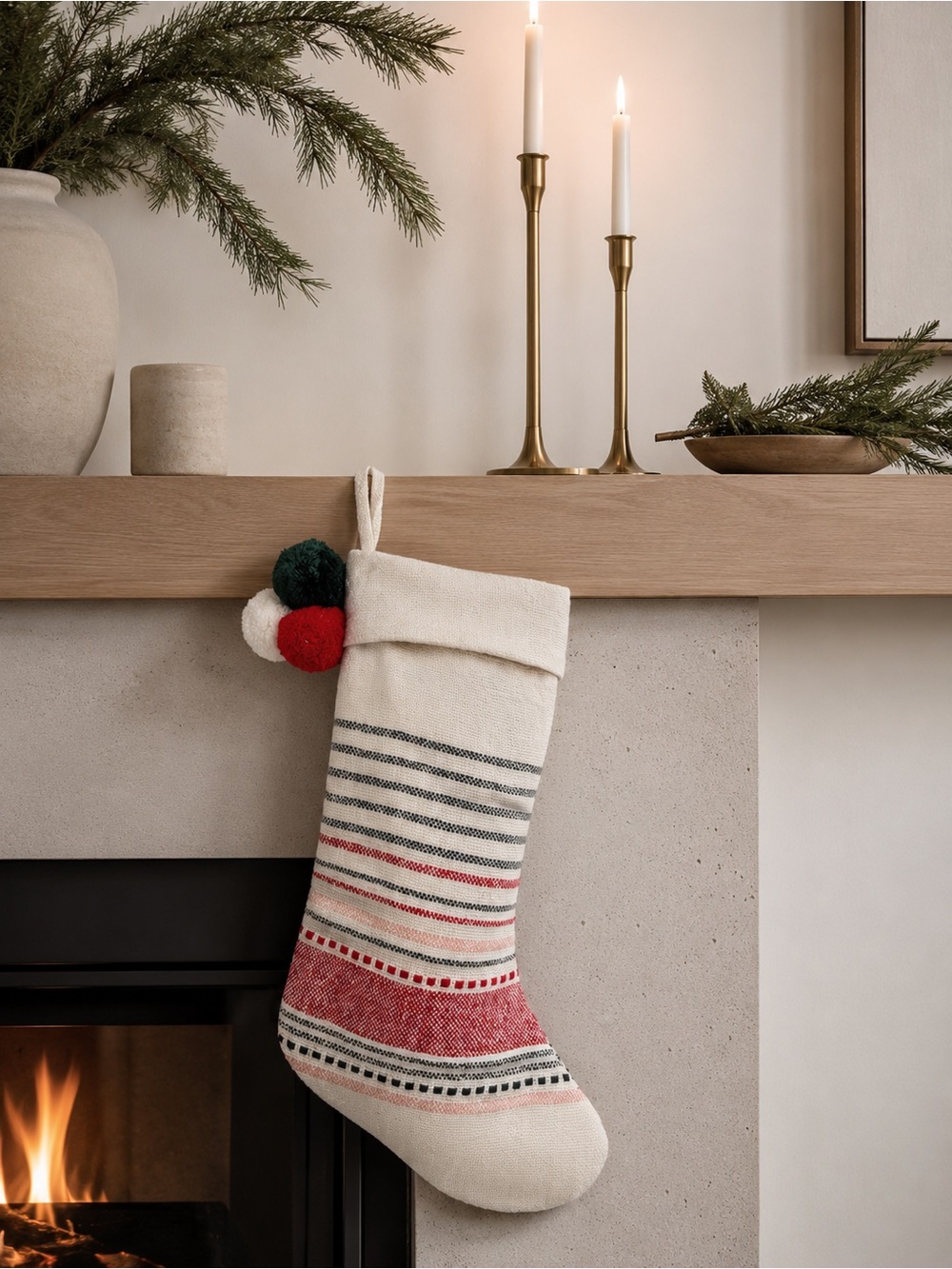 🌲HEART & HAND With Magnolia 100% Cotton Christmas Stocking